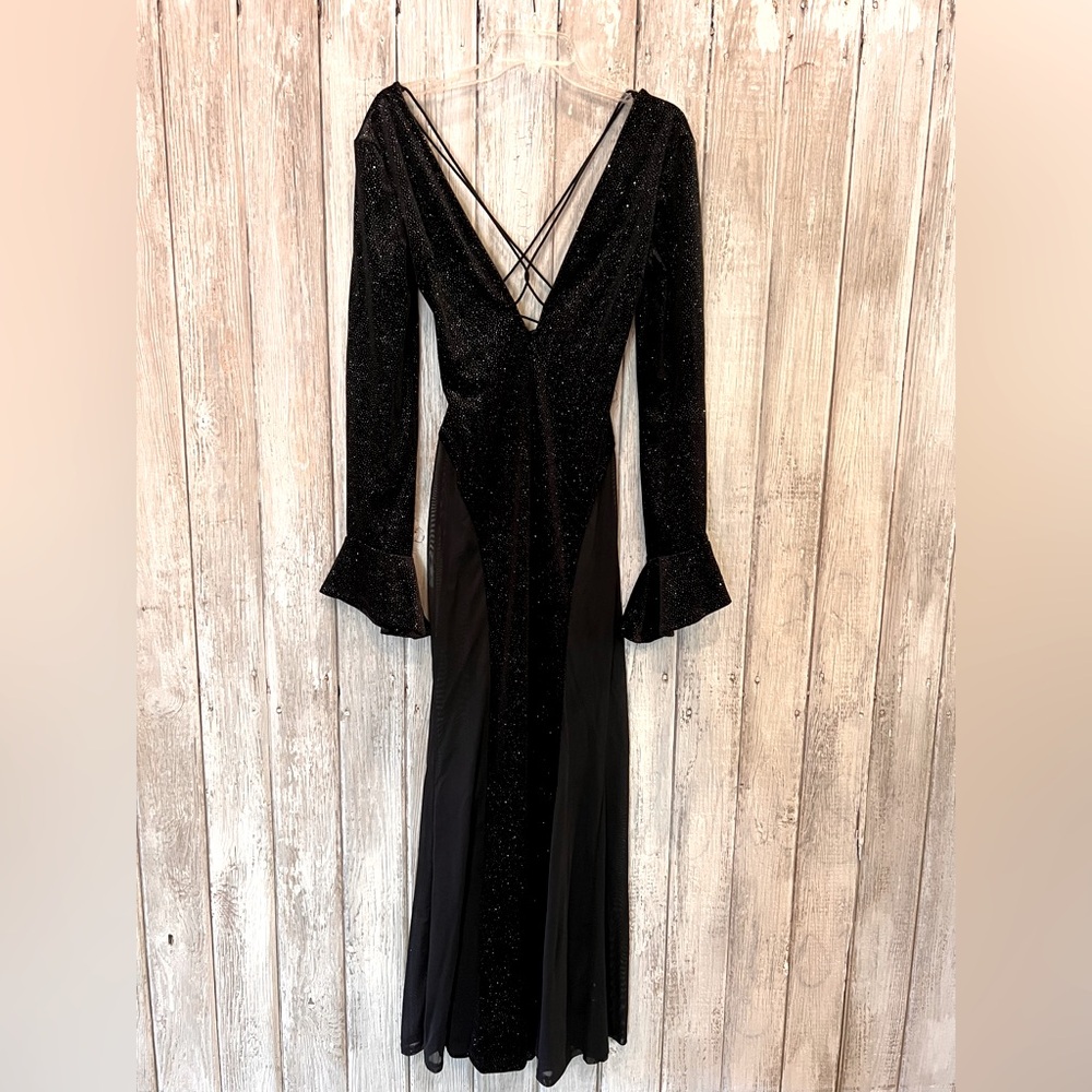 Black Glittering Long Gown